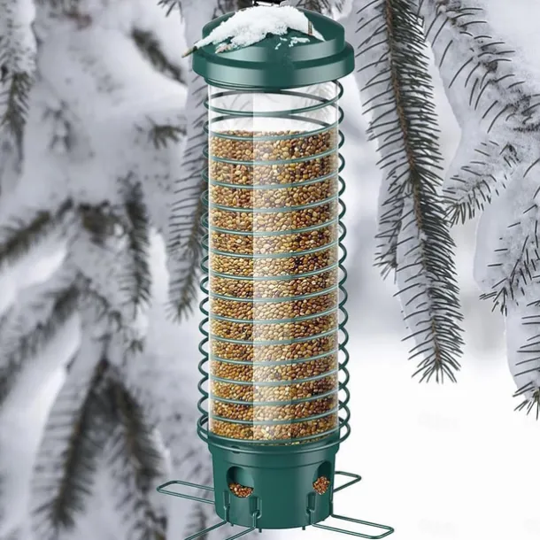 Squirrel Resistant Bird Feeders - No Squirrel Wild Bird Feeder - Metal Hummingbird Feeding Station Weight-Activated for Outdoor Patio