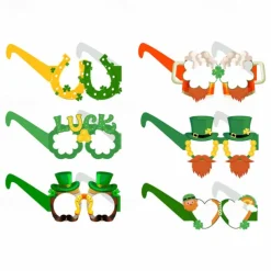 St Patricks Day Decorations Kit, 26pcs Felt Shamrock LUCKY Banner, Including Letter Banner, Swirls, Lucky Green Clover Cupcake Toppers, for St Patricks Day