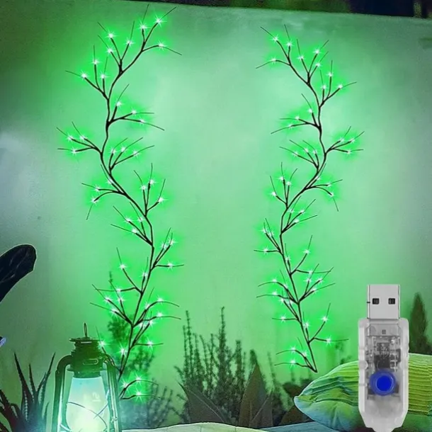 St. Patrick's Day Green Decorative Light String 96 Beads USB Power 8 Modes
