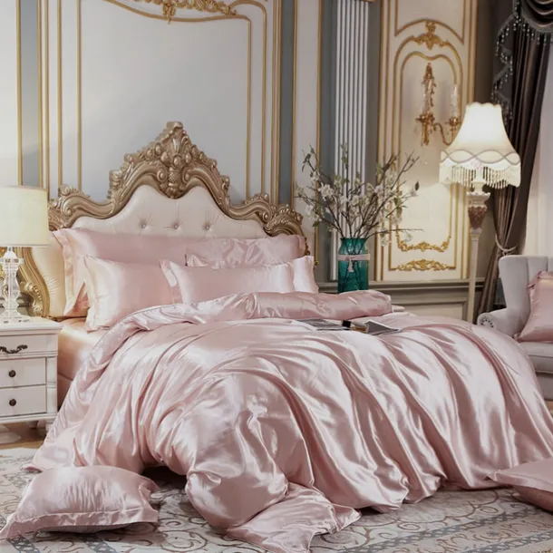Stain Silk Duvet Cover Bedding Sets Comforter Cover with 1 Duvet Cover or Coverlet,1Sheet,2 Pillowcases for Double/Queen/King(1 Pillowcase for Twin/Single)