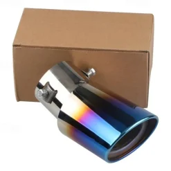 Stainless Steel Car Exhaust Tip - Universal Chrome-Plated Tailpipe, Car Exhaust Pipe Modification, Durable Steel Finish