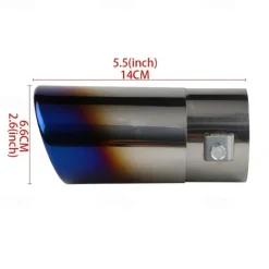 Stainless Steel Car Exhaust Tip - Universal Chrome-Plated Tailpipe, Car Exhaust Pipe Modification, Durable Steel Finish