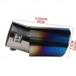 Stainless Steel Car Exhaust Tip - Universal Chrome-Plated Tailpipe, Car Exhaust Pipe Modification, Durable Steel Finish