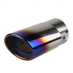 Stainless Steel Car Exhaust Tip - Universal Chrome-Plated Tailpipe, Car Exhaust Pipe Modification, Durable Steel Finish