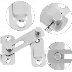 Stainless Steel Hasp Latch Lock Door Lock Guard Latch Boltfor Sliding Door Window Cabinet Fitting for Home Security Door Hardware Accessories