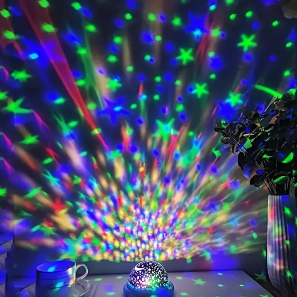 Star and Moon Themed Projector Lights – Portable and Compact for Festive Atmosphere in Indoor/Outdoor Activities, Photo Backgrounds and Restaurants