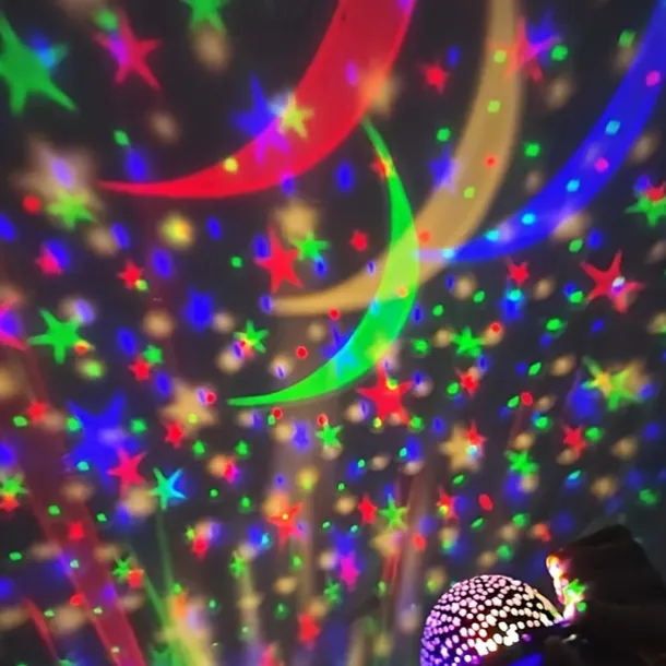 Star and Moon Themed Projector Lights – Portable and Compact for Festive Atmosphere in Indoor/Outdoor Activities, Photo Backgrounds and Restaurants