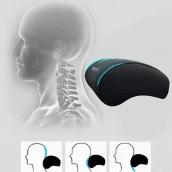 StarFire 1 Pack Genuine Leather Hanging Car Seat Pillow Neck Support Headrest for Tesla 3 S X Y Models Black Red Coffee Colors Optional