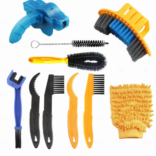 StarFire Bike Cleaning Kit Bicycle Cycling Chain Cleaner Scrubber Brushes Mountain Bike Wash Tool Set Bicycle Repair Tools Accessories