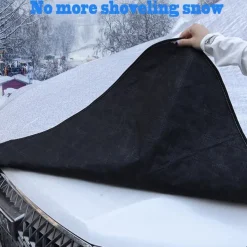 Starfire Car Front Windshield Snow Shield Anti-Freeze Cover Wind Shield Snow Shield Anti-Frost Cover Cloth Winter Snow Protection Thickened Winter