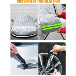 Starfire Car Front Windshield Snow Shield Anti-Freeze Cover Wind Shield Snow Shield Anti-Frost Cover Cloth Winter Snow Protection Thickened Winter