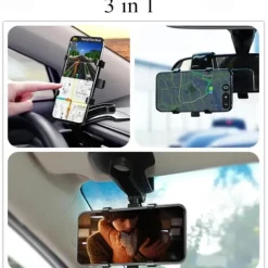 StarFire Car Phone Holder Easy Clip Stand Mounting Black Bracket For Phone&GPS Driving Recorder
