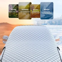 Starfire Car Snow Cover Front Windshield Snow Cover Anti-Freeze Cover Anti-Frost Cover Hood Thickened Winter Car Clothing Cloth