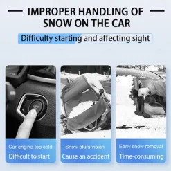 Starfire Car Snow Cover Front Windshield Snow Cover Anti-Freeze Cover Anti-Frost Cover Hood Thickened Winter Car Clothing Cloth