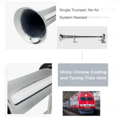 StarFire Car Truck Horn Train Air Horn 150DB Loud Universal Electric Dual Trumpet Air Horns Kit For Any 12V/24V Cars Trucks Trains Lorry Boat Ship Van