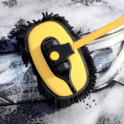 StarFire Car Wash Mop Retractable Curved Rod Car Wash Brush Soft Bristles Do Not Hurt The Car Car Brush Cleaning Brush Wipe Car Tools