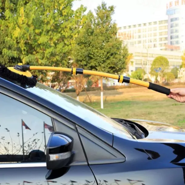 StarFire Car Wash Mop Retractable Curved Rod Car Wash Brush Soft Bristles Do Not Hurt The Car Car Brush Cleaning Brush Wipe Car Tools