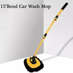 StarFire Car Wash Mop Retractable Curved Rod Car Wash Brush Soft Bristles Do Not Hurt The Car Car Brush Cleaning Brush Wipe Car Tools