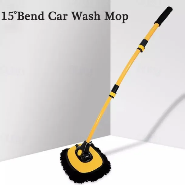 StarFire Car Wash Mop Retractable Curved Rod Car Wash Brush Soft Bristles Do Not Hurt The Car Car Brush Cleaning Brush Wipe Car Tools