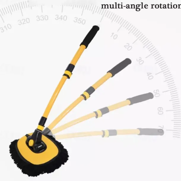 StarFire Car Wash Mop Retractable Curved Rod Car Wash Brush Soft Bristles Do Not Hurt The Car Car Brush Cleaning Brush Wipe Car Tools