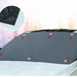 StarFire 210*120cm Magnetic Car Sun Shade Protector Auto Front Window Sunshade Cover Car Windshield Sunshade Protector Car Accessories