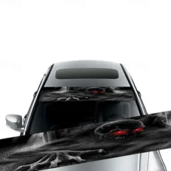 StarFire 3D Transparent Car Front Windshield Stickers Front And Rear Gear Decorative Sunshade Decals Modified Front Gear Car Stickers