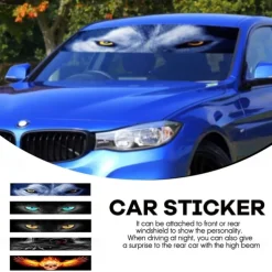 StarFire 3D Transparent Car Front Windshield Stickers Front And Rear Gear Decorative Sunshade Decals Modified Front Gear Car Stickers
