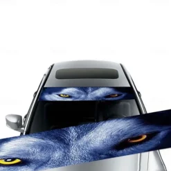 StarFire 3D Transparent Car Front Windshield Stickers Front And Rear Gear Decorative Sunshade Decals Modified Front Gear Car Stickers