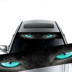 StarFire 3D Transparent Car Front Windshield Stickers Front And Rear Gear Decorative Sunshade Decals Modified Front Gear Car Stickers