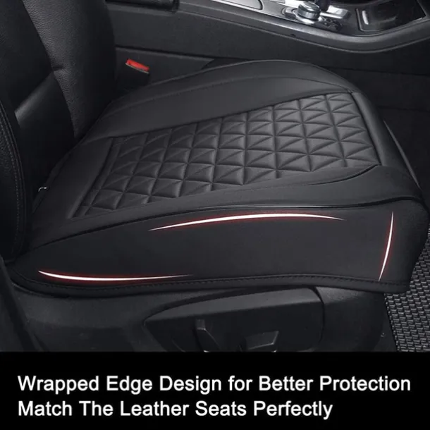 StarFire High End Luxury PU Leather Car Seat Cover Protector, Front Seat Bottom, Compatible with 90% Vehicles