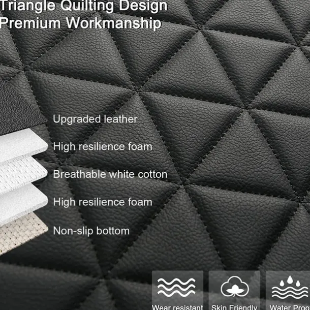 StarFire High End Luxury PU Leather Car Seat Cover Protector, Front Seat Bottom, Compatible with 90% Vehicles