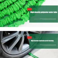 Starfire Household High-Pressure Car Wash Water Gun Flushing Telescopic 15m Water Pipe Multi-Purpose Car Garden Water Pipe Garden Watering Set