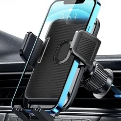 StarFire Mobile Phone Holder For Car Air Outlet 360 Degree Rotation StablePhone Mount Compatible For Android/IOS Suitable For 4-7 Inches Smart Phone Black