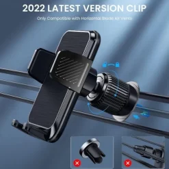 StarFire Mobile Phone Holder For Car Air Outlet 360 Degree Rotation StablePhone Mount Compatible For Android/IOS Suitable For 4-7 Inches Smart Phone Black