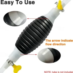 StarFire 1PC Car Fuel Gas Hand Primer Manual Pump Fuel Line Pump Fuel Pumps Car Tool Transfer Primer for Gas Petrol Diesel Oil Liquid Water with Valve Clips