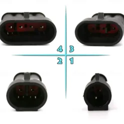 StarFire 352pcs HID Waterproof Connectors 1/2/3/4Pin 26sets Car Electrical Electric Wire Connector Plug Truck Harness Way Car Sealed Waterproof Electrical Wire