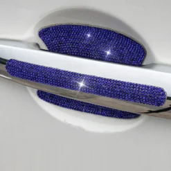 StarFire 1/2/4PCS Rhinestone Car Door Handle Stickers - Bling Car Accessories Crystal Glitter Door Handle Protector Stickers and Decals Scratch Safety Reflective Auto Sticker for Woman & Man