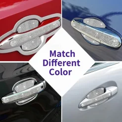 StarFire 1/2/4PCS Rhinestone Car Door Handle Stickers - Bling Car Accessories Crystal Glitter Door Handle Protector Stickers and Decals Scratch Safety Reflective Auto Sticker for Woman &amp Man