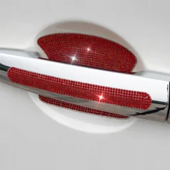 StarFire 1/2/4PCS Rhinestone Car Door Handle Stickers - Bling Car Accessories Crystal Glitter Door Handle Protector Stickers and Decals Scratch Safety Reflective Auto Sticker for Woman &amp Man