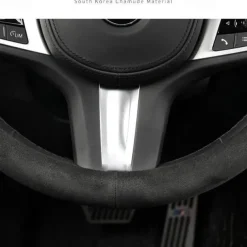 StarFire Suede Cover for All Seasons Steering Wheel Cover Ultra-thin Non-slip Round Breathable Auto Steering Wheel Cover