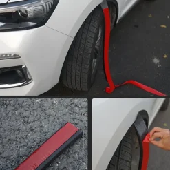 StarFire Wheel Arch Covers Extensions Universal Rubber Fender Flares Lip Wheel-arch Trim Fender Eyebrow Protector Scratch Proof Rubber