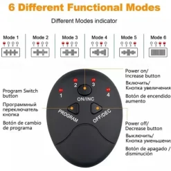 Stimulator Abdominal Muscle Toner Abs Muscle Trainer 6 Modes 9 Levels Intensity Body Fitness Shaping Massage Patch