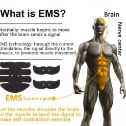 Stimulator Abdominal Muscle Toner Abs Muscle Trainer 6 Modes 9 Levels Intensity Body Fitness Shaping Massage Patch