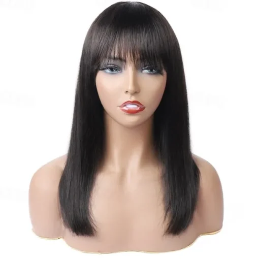Straight Bob Human Hair Full Mechanism Wig Short BOBO Wig Straight Hair For Black Women