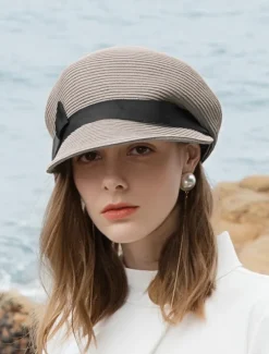 Straw Hats with Braided Strap 1PC Casual / Melbourne Cup Headpiece