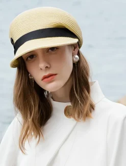 Straw Hats with Braided Strap 1PC Casual / Melbourne Cup Headpiece