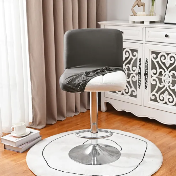 Stretch Bar Stool Cover Pub Counter Stool Chair Slipcover Square Swivel Barstool Chair Cover for Dining Room Cafe Seat Cover Protectors Non Slip with Elastic Bottom
