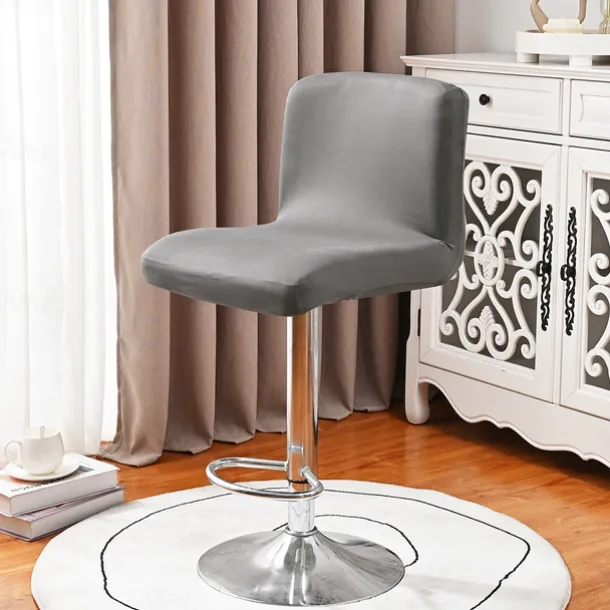 Stretch Bar Stool Cover Pub Counter Stool Chair Slipcover Square Swivel Barstool Chair Cover for Dining Room Cafe Seat Cover Protectors Non Slip with Elastic Bottom