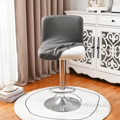 Stretch Bar Stool Cover Pub Counter Stool Chair Slipcover Square Swivel Barstool Chair Cover for Dining Room Cafe Seat Cover Protectors Non Slip with Elastic Bottom