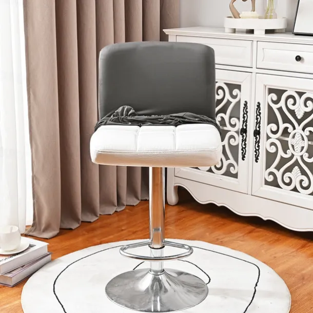 Stretch Bar Stool Cover Pub Counter Stool Chair Slipcover Square Swivel Barstool Chair Cover for Dining Room Cafe Seat Cover Protectors Non Slip with Elastic Bottom